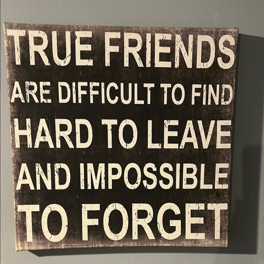 True Friends Inspirational Wall Art in Black and White Canvas
GREAT GIFT 🎁